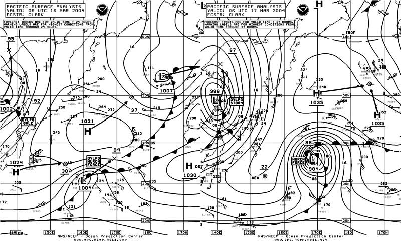 Figure 9 - OPC North Pacific Surface Charts - Click to
Enlarge