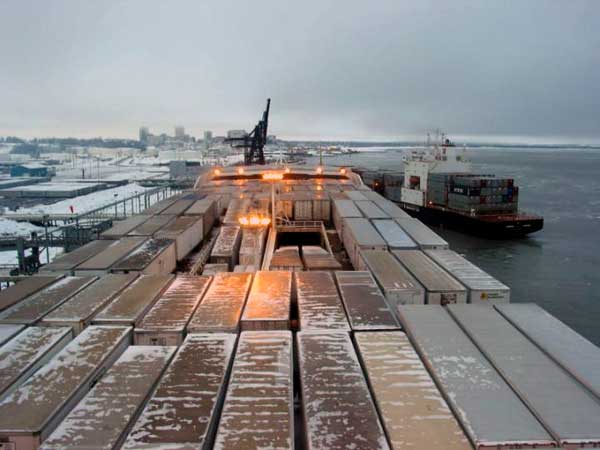 Figure 9. M.V. North Star tied up at Anchorage 
Alaska - Click to Enlarge