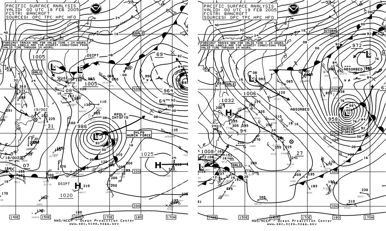 Figure 11. OPC North Pacific Surface
Analysis Chart - Click to Enlarge