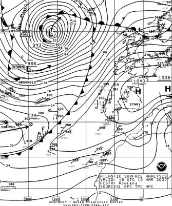 North Atlantic Surface Analysis charts