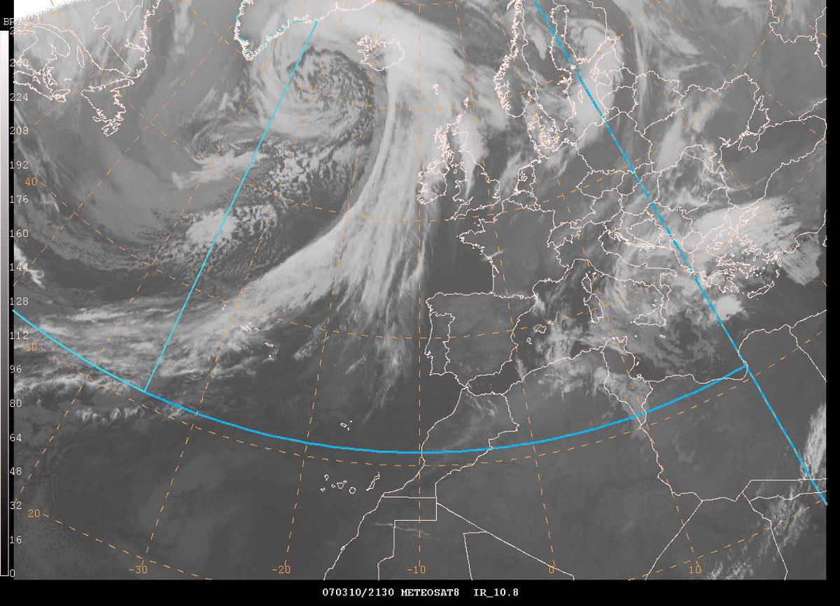 METEOSAT8 infrared satellite image