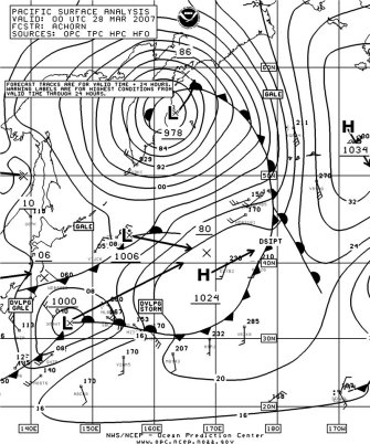 North Pacific Surface Analysis charts