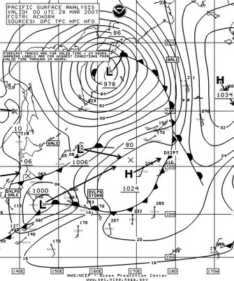 North Pacific Surface Analysis charts