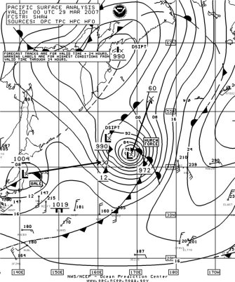 North Pacific Surface Analysis charts