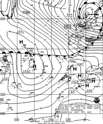 North Atlantic Surface Analysis charts