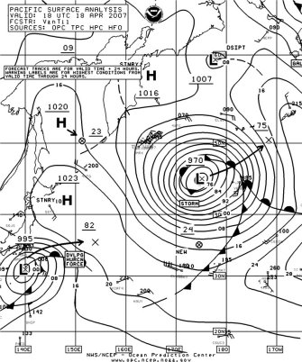 North Pacific Surface Analysis charts