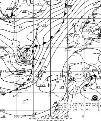 North Atlantic Surface Analysis charts