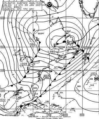 North Atlantic Surface Analysis charts