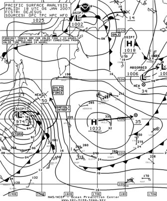 North Pacific Surface Analysis charts