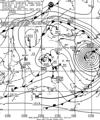 North Pacific Surface Analysis charts