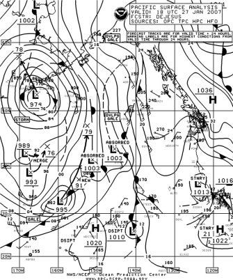 North Pacific Surface Analysis charts