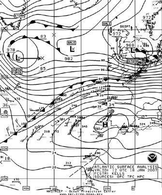 North Atlantic Surface Analysis charts