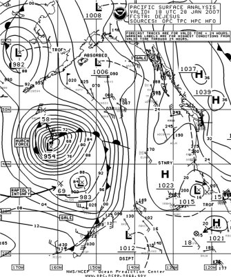 North Pacific Surface Analysis charts