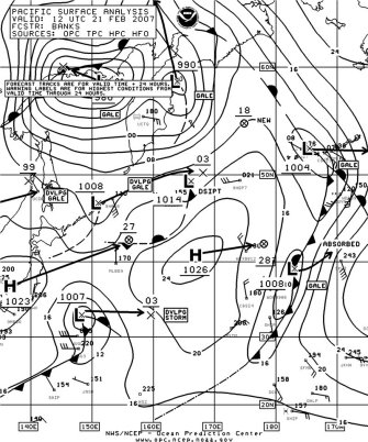 North Pacific Surface Analysis charts