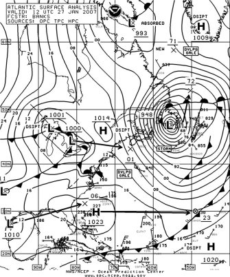 North Atlantic Surface Analysis charts