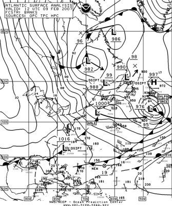 North Atlantic Surface Analysis charts