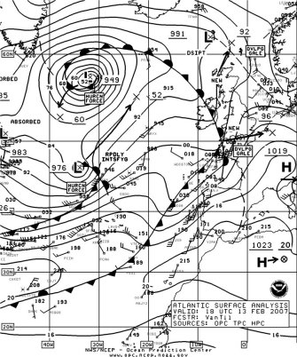 North Atlantic Surface Analysis charts