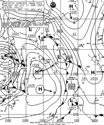 North Pacific Surface Analysis charts