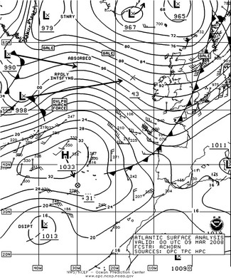 OPC North Atlantic Surface Analysis charts