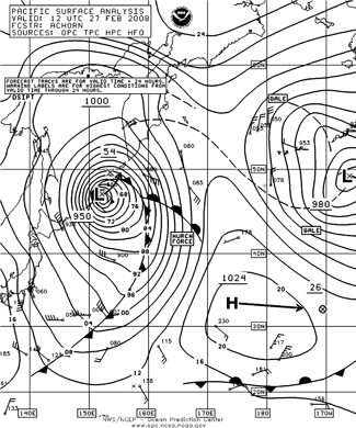 OPC North Pacific Surface Analysis charts