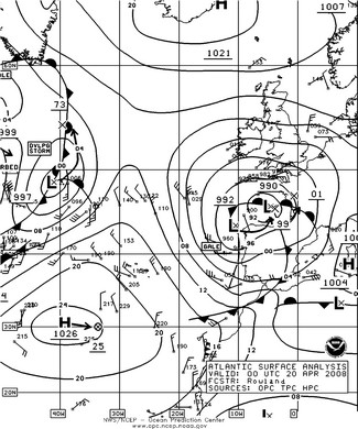 OPC North Atlantic Surface Analysis charts