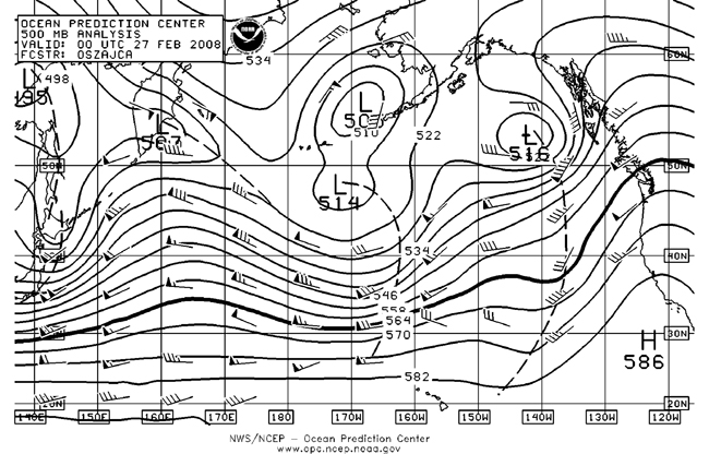 OPC North Pacific Surface Analysis charts