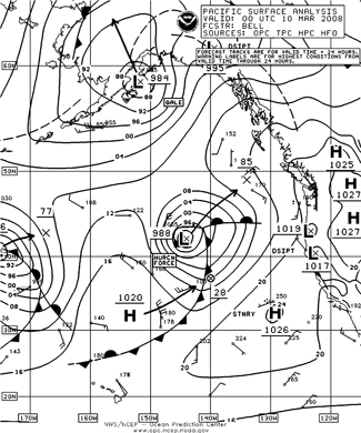 OPC North Pacific Surface Analysis charts