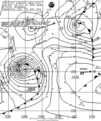 OPC North Pacific Surface Analysis charts