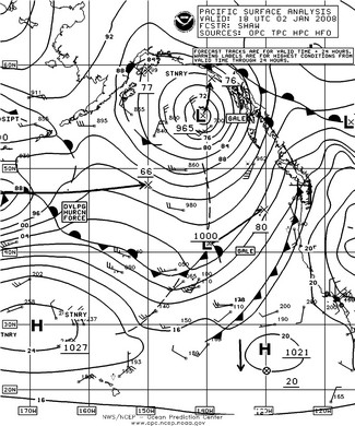 OPC North Pacific Surface Analysis charts