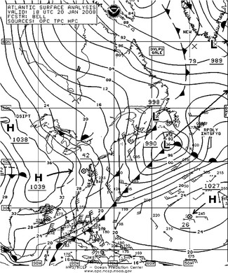 OPC North Atlantic Surface Analysis charts