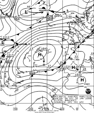 OPC North Atlantic Surface Analysis charts