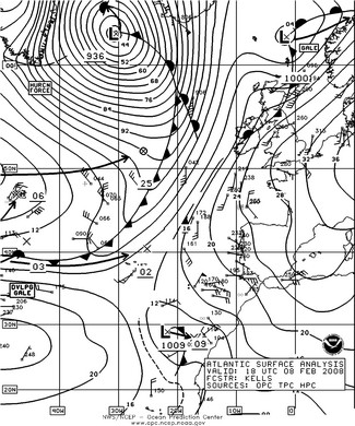 OPC North Atlantic Surface Analysis charts