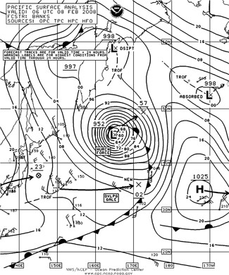 OPC North Pacific Surface Analysis charts