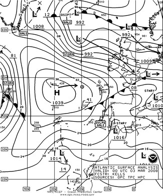 OPC North Atlantic Surface Analysis charts