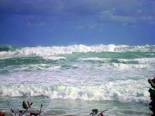 near shore sea conditions taken from a beach near San Juan, Puerto Rico