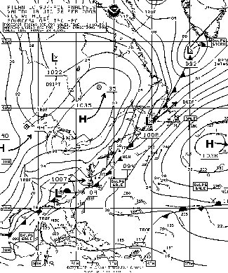 North Atlantic Surface analysis charts