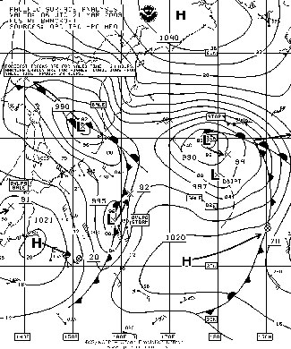 OPC North Pacific Surface Analysis charts