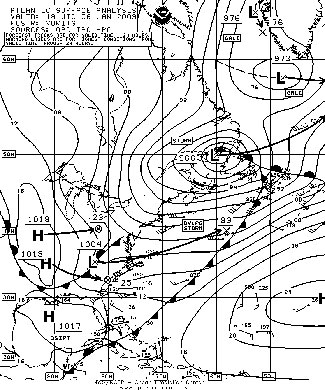 North Atlantic Surface analysis charts