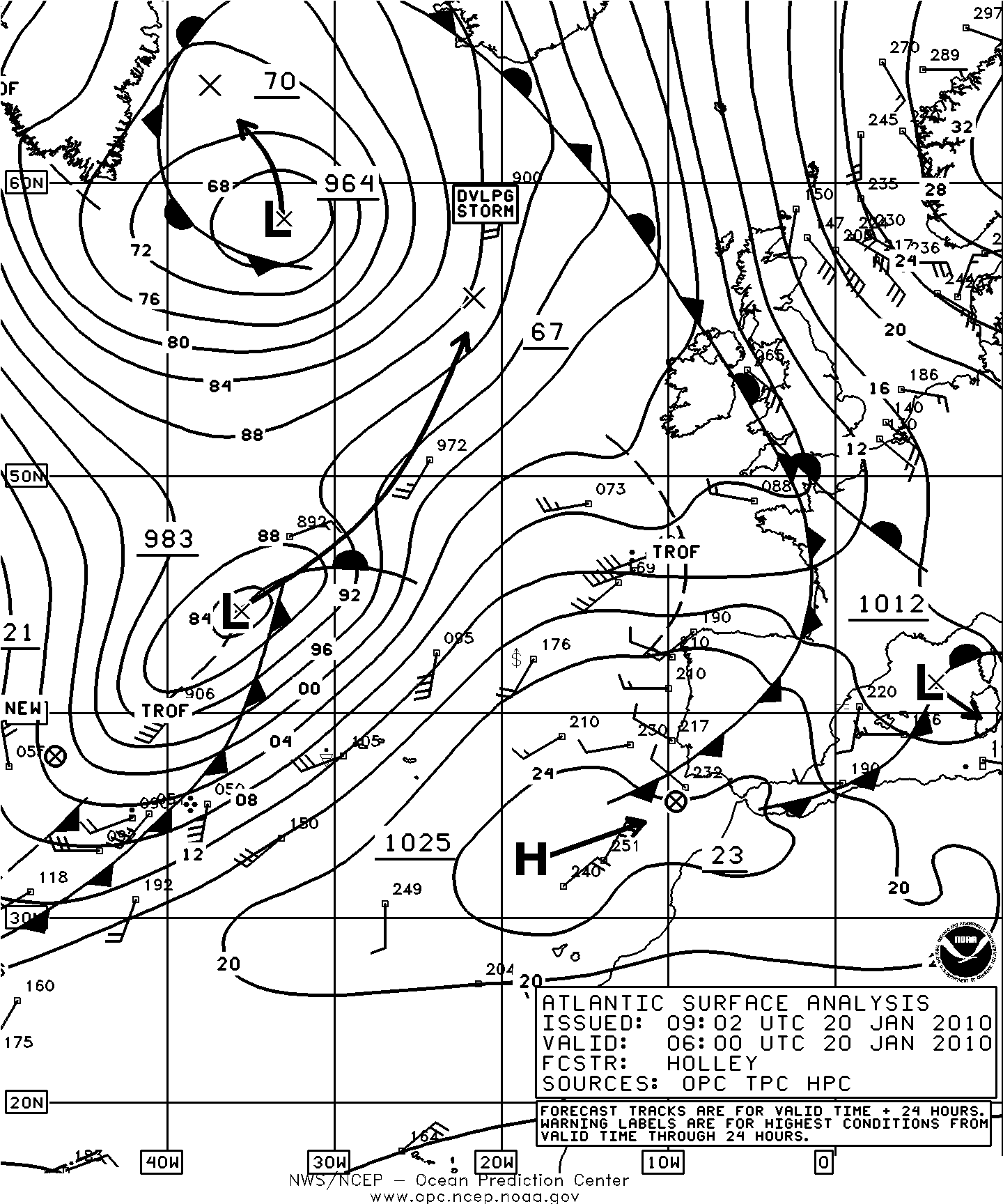 OPC North Atlantic Surface Analysis