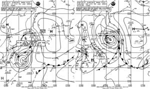 Figure 2. OPC North Pacific Surface Analysis charts - 
Click to Enlarge