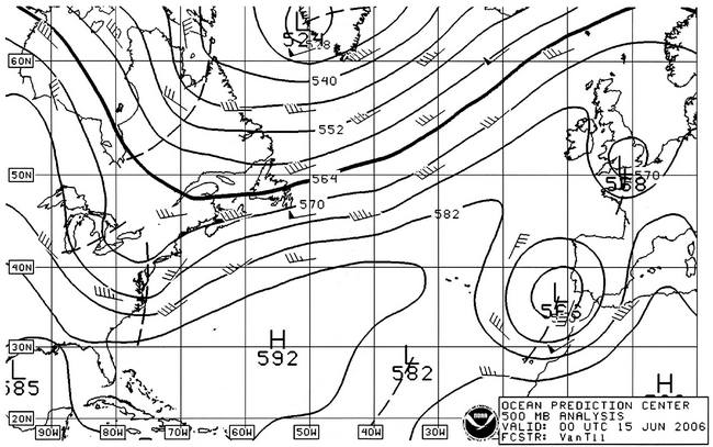 North Atlantic 500-MB Analysis