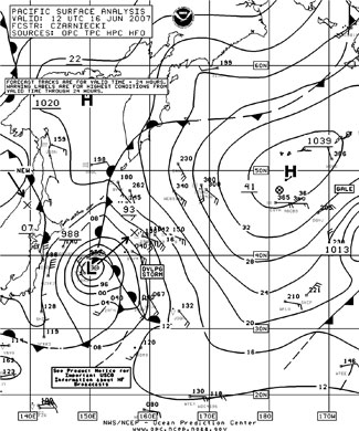 OPC North Pacific Surface Analysis charts