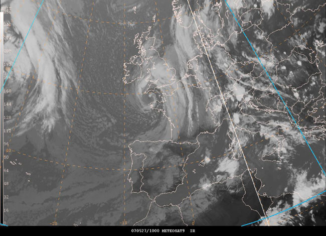 METEOSAT-9 infrared satellite image