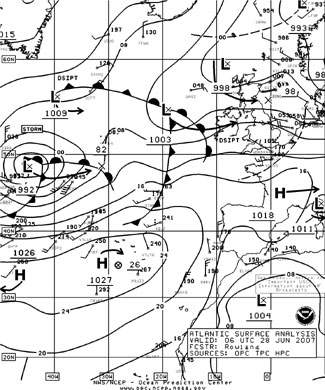 OPC North Atlantic Surface Analysis charts