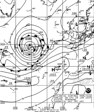 OPC North Atlantic Surface Analysis charts