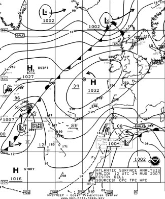 OPC North Atlantic Surface Analysis charts