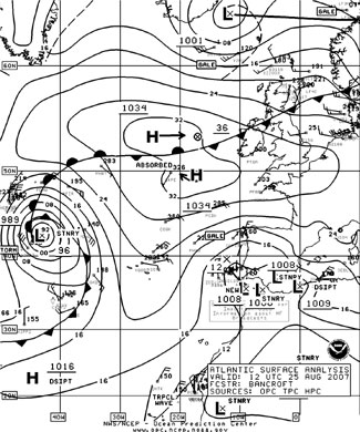 OPC North Atlantic Surface Analysis charts