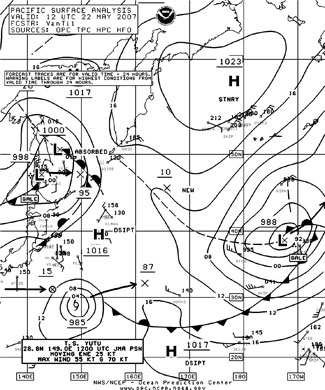 OPC North Pacific Surface Analysis charts