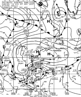 OPC North Atlantic Surface Analysis charts