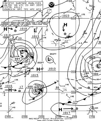 OPC North Pacific Surface Analysis charts